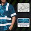 Blue Neon Flowers Whale Hi-Vis Hawaiian Shirt