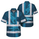 Blue Neon Flowers Whale Hi-Vis Hawaiian Shirt