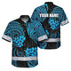 Blue Neon Polynesian Hi-Vis Hawaiian Shirt