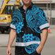 Blue Neon Polynesian Hi-Vis Hawaiian Shirt