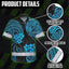 Blue Neon Polynesian Hi-Vis Hawaiian Shirt