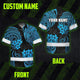 Blue Neon Polynesian Hi-Vis Hawaiian Shirt