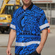 Blue Neon Hi-Vis Hawaiian Shirt