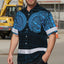 Blue Neon Hi-Vis Hawaiian Shirt