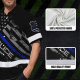 Hi Vis Hawaiian Shirt Reflective Tapes Blue Police Custom Name Safety Workwear