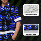 Hi Vis Hawaiian Shirt Reflective Tapes Blue Violet Native Custom Name Safety Workwear For Workers, Truckers, Operators
