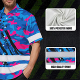 Hi Vis Hawaiian Shirt Reflective Tapes Camo Pink Blue Neon US Flag Custom Name