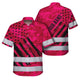 Camo Pink Neon US Flag Hi-Vis Hawaiian Shirt