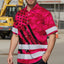 Camo Pink Neon US Flag Hi-Vis Hawaiian Shirt