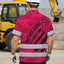 Camo Pink Neon US Flag Hi-Vis Hawaiian Shirt