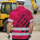 Camo Pink Neon US Flag Hi-Vis Hawaiian Shirt