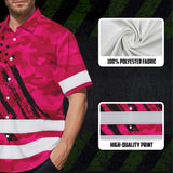Hi Vis Hawaiian Shirt Reflective Tapes Camo Pink Neon US Flag Custom Name