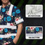 Dark Blue And Flowers Hi-Vis Hawaiian Shirt