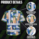 Dark Blue Hi-Vis Hawaiian Shirt