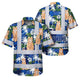 Dark Blue Hi-Vis Hawaiian Shirt
