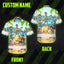 Funny Skeleton Beach Surfing Hi-Vis Hawaiian Shirt