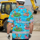 Funny Skeleton Pool Float Hi-Vis Hawaiian Shirt