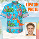 Funny Skeleton Pool Float Hi-Vis Hawaiian Shirt
