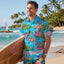 Funny Skeleton Pool Float Hi-Vis Hawaiian Shirt