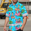 Funny Skeleton Pool Float Hi-Vis Hawaiian Shirt