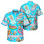 Funny Skeleton Pool Vacation Hi-Vis Hawaiian Shirt