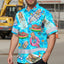 Funny Skeleton Pool Vacation Hi-Vis Hawaiian Shirt