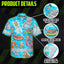 Funny Skeleton Pool Vacation Hi-Vis Hawaiian Shirt