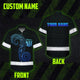 Gradient Blue Neon Hawaii Hi-Vis Hawaiian Shirt