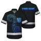 Gradient Blue Neon Hawaii Hi-Vis Hawaiian Shirt
