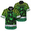 Gradient Green Polynesian Hi-Vis Hawaiian Shirt