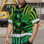 Gradient Green Polynesian Hi-Vis Hawaiian Shirt