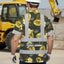 Green And Yellow Flowers Hi-Vis Hawaiian Shirt