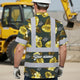 Green And Yellow Flowers Hi-Vis Hawaiian Shirt