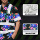 Green Black Flowers Turtle Hi-Vis Hawaiian Shirt