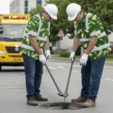 Hi Vis Hawaiian Shirt Reflective Tapes Green Cucumber Custom Name Safety Workwear For Workers, Truckers, Operators