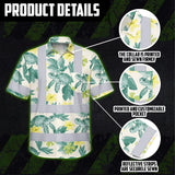Hi Vis Hawaiian Shirt Reflective Tapes Green Flowers Turtle Custom Name Safety Workwear For Workers, Truckers, Operators, Company