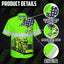 Green Gradient Semi Truck Driver Custom Hi-Vis Hawaiian Shirt