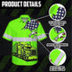 Green Gradient Semi Truck Driver Custom Hi-Vis Hawaiian Shirt