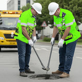 Hi Vis Hawaiian Shirt Reflective Tapes Green Gradient Semi Truck Driver Custom