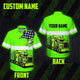 Green Gradient Semi Truck Driver Custom Hi-Vis Hawaiian Shirt