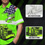 Green Gradient Semi Truck Driver Custom Hi-Vis Hawaiian Shirt