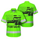Green Loader Operator Hi-Vis Hawaiian Shirt