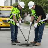 Hi Vis Hawaiian Shirt Reflective Tapes Green Neon And Black US Flag
