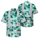 Green Neon And White Flowers Hi-Vis Hawaiian Shirt