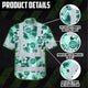 Green Neon And White Flowers Hi-Vis Hawaiian Shirt