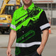 Green Neon Chainsaw Logger Custom Hi-Vis Hawaiian Shirt