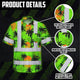 Green Neon Flowers Hi-Vis Hawaiian Shirt
