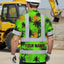 Green Neon Flowers Hi-Vis Hawaiian Shirt