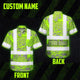 Green Neon Grey Protea Hi-Vis Hawaiian Shirt