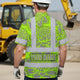 Green Neon Grey Protea Hi-Vis Hawaiian Shirt